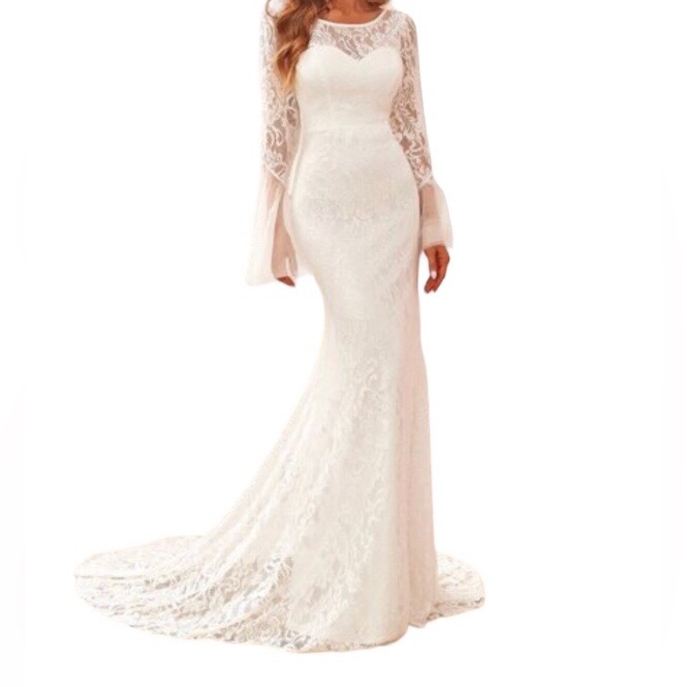Size 2 Mermaid style White Wedding Dress